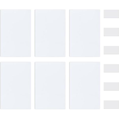 Plaque de Couverture pour Trous de Mur, 6Pcs en PVC Plastique, Plaque Murale Décorative pour Trous et Rayures (Blanc Pur, 116 75mm) (1/5)