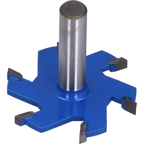 6-schneidiger Nutfräser für Holzbearbeitung, Nutfräser aus legiertem Kohlenstoffstahl, verlängerter Schaft (1/2 Zoll)