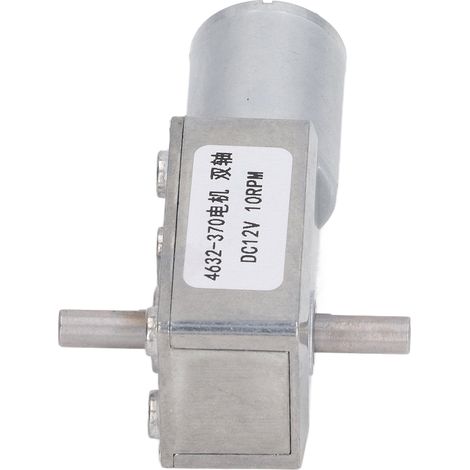 Motoréducteur à vis sans fin turbo à double arbre fort couple micro réducteur 12V DC outillage électrique 10 tr/min en aluminium laiton pour ouvre-fenêtre ouvre-porte treuil 1 pièce (1/5)