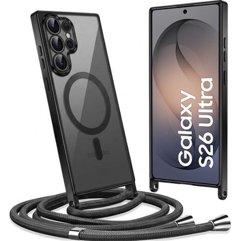 Funda para Samsung Galaxy S26 Ultra, Electro MagSafe, negra + cordón (1/5)