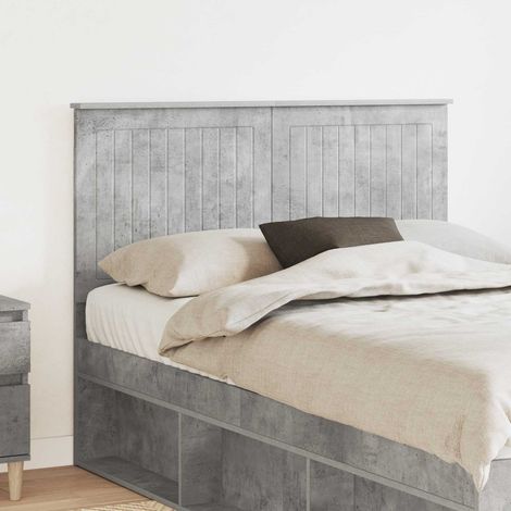 vidaXL Tête de lit Gris béton 135 cm Bois d'ingénierie