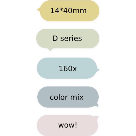 Adesivi NIIMBOT Serie D 1440 160 penne a sfera colorate (1/5)