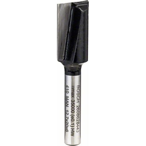 Bosch Nutfräser Standard for Wood, 6 mm, D1 12,7 mm, L 19,5 mm, G 51 mm