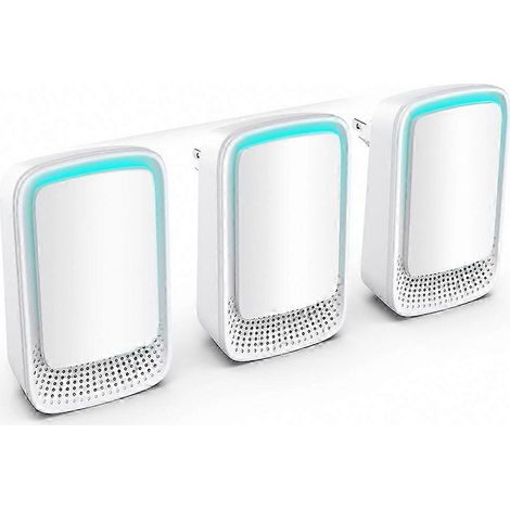 3er-Pack Luftionisatoren für Zuhause, Negativ-Ionen-Generator, leiser Luftreiniger für Schlafzimmer, Büro, Küche, Mini-Luftreiniger mit EU-Stecker (1/5)