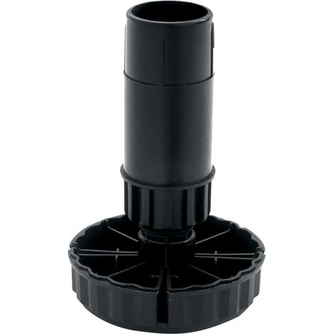 Pied plastique noir ø 35 mm sans embase - Hauteur : 100 mm - VOLPATO (1/2)