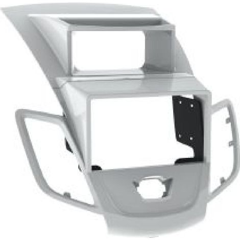 Facade autoradio FA277C compatible avec Ford Fiesta ap09 - Argent - avec afficheur