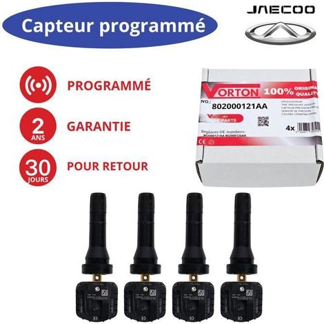 Sensore pressione pneumatici (TPMS) - Set di 4 - Compatibile JAECOO/Chery/Exeed - Preprogrammato 433MHz - Batteria 5 anni