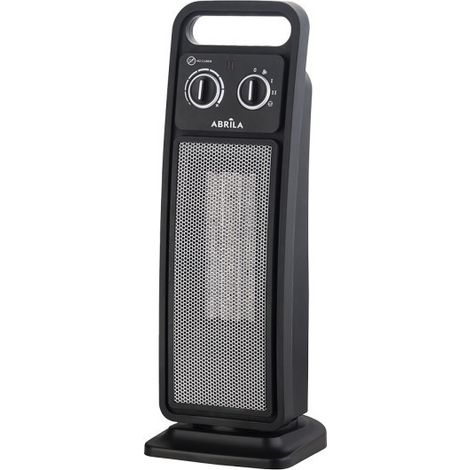 Termoventilador Cerámico Vertical Brasil Negro 2000W 2 Potencias Oscilante Antivuelco (50.7x18,3x19cm) (1/2)