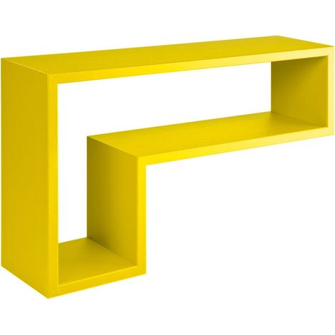 Estante de pared, armario de baño, estante de pared, amarillo canario, 61x37 d15.5 cm - Carta (1/4)