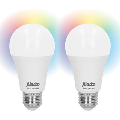 Alecto Intelligente LED-Farbleuchte mit Wi-Fi 2er-Pack