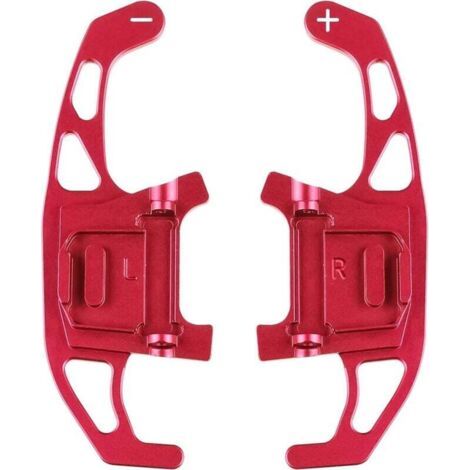 Lot de 2 palettes de changement de vitesse en alliage d'aluminium pour VW Golf GTI R R-line GTD GTE MK7 7 Polo GTI 2014-2019 (rouge)