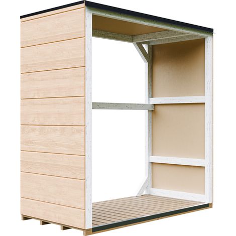 Holzschuppen für den Außenbereich 1,14 m² - 75 x 153 x H159 cm - TIMBELA M980-1-HARVEST HONEY (1/5)