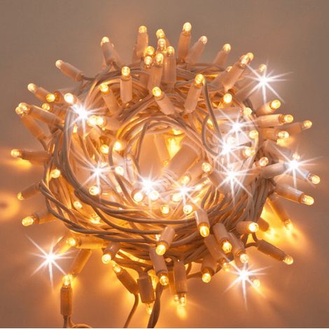 Guirlande lumineuse flash 10M 200 LED blanc chaud et blanc froid raccordable professionnelle 230V IP67 Lotti (1/3)