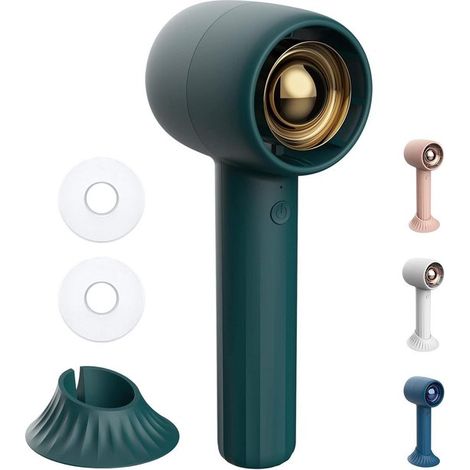 Ventilatore portatile con aromaterapia, ricaricabile tramite USB, batteria da 2000 mAh, 3 velocità regolabili, ideale per viaggi, trucco e come ventilatore turbo personale per esterni. (1/5)
