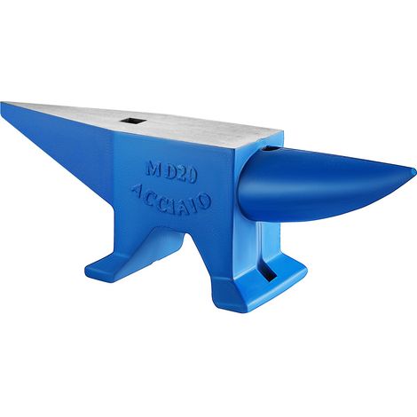 Enclume à corne unique 20 kg en acier pour forgeron, avec trous rond et carré, outil robuste pour métallurgiste et bijoutier. (1/5)