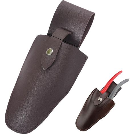 Leather Pruning Shears Case, Leather Hand Secateurs Sheath, Belt Holder, Leather Knife Case, Storage Box for Garden Pruners (1/5)