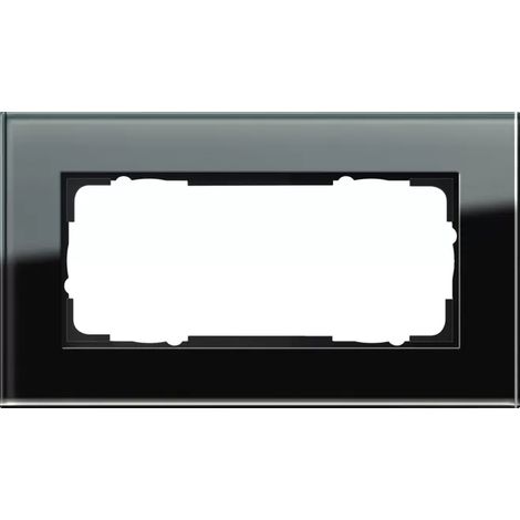 Gira Abdeckrahmen 2f.sw-glas o.Mittelsteg 100205 (1/2)