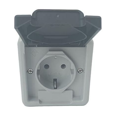 GIRA 444030 PRISE AVEC CLAPET IP44