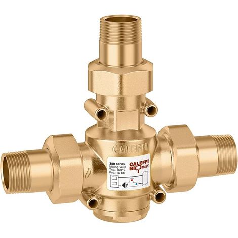 Valvola anticondensa con controllo termostatico della temperatura. Attacco 1 1/4"M, 60°C Caleffi 280076  1 1/4"M