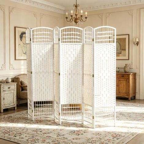 Eleganti soluzioni per la suddivisione degli ambienti, adatte a design d'interni moderni, paraventi pieghevoli multifunzionali, eleganti pareti divisorie per la privacy (6 divisori inclusi, solo divis (1/5)