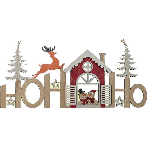 Panneau De Porte De Noël - Panneau En Bois Avec Inscription Joyeux Noël - Décoration Murale Et Arbre De Noël - 1 Pièce (1/5)