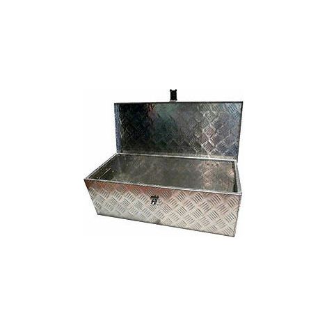 Maxter – Coffre aluminium sur attelage 760x330x245 mm – Fermeture sécurisée par serrure à clé – Rangement robuste pour remorque