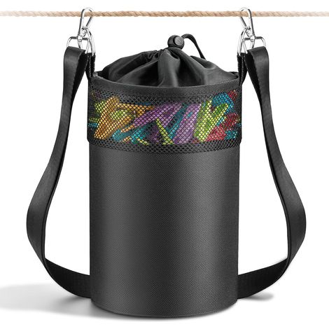 Sac à pinces à linge Mellbree avec bandoulière et crochets de suspension, organisateur mains libres pour 150 à 200 pinces à linge, idéal pour ranger les pinces à linge à l'intérieur et à l'extérieur, (1/5)