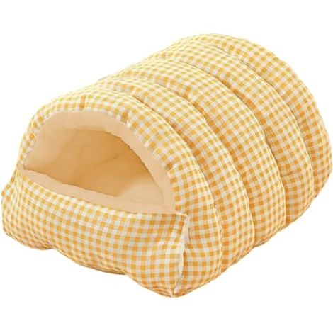 Niche pour Chat d'intérieur, Nid Pliable pour Chiens, Maison d'hiver pour Animal de Compagnies Semi-fermée, Lit Chaud avec Coussin Amovible, Idéale pour Les Petits Et Moyens Chats (1/5)