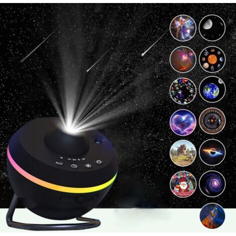 Projecteur Galaxie, Projecteur Ciel Etoile Galaxie Star Planetarium Veilleuse Ciel Étoilé Plafond avec Bande Lumineuse, Meteor and Galaxy Projector pour Enfant Adulte Chambre Cadeau de Noël
