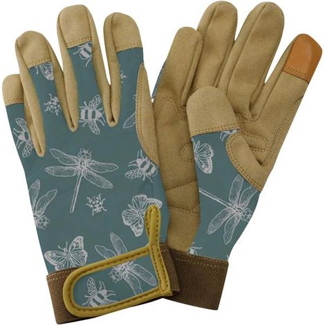 Kent & Stowe 70105256 Flutter Bugs Teal Premium Comfort Gloves - Ladies Small