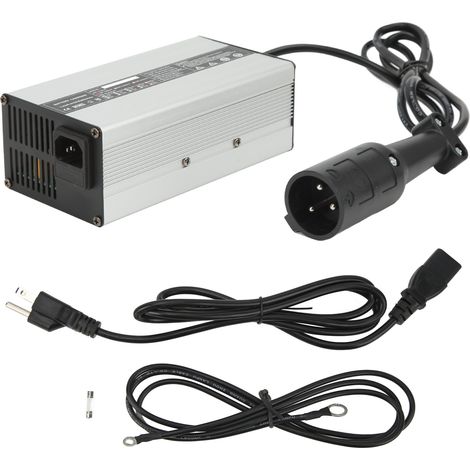 Chargeur chariot golf DC 48V 6A 3 broches rond prise US 110-120V universel pour système 48 volts (1/5)