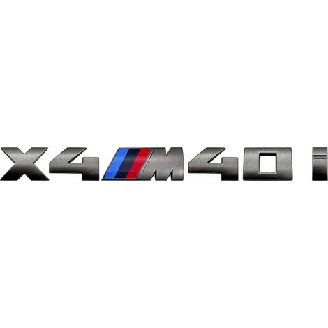(Gris 7,3 cm X4M40I) - 7,3 cm. Convient pour le logo M, nouvel autocollant en ABS gris, badge de coffre. Convient pour BMW. (1/5)