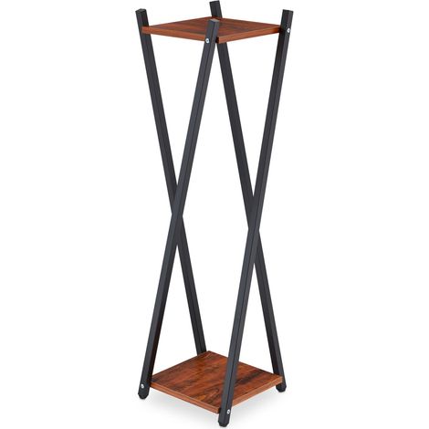 Étagère à plantes haute design géométrique salon 99 x 29 x 29 cm en MDF effet marbre (1/5)