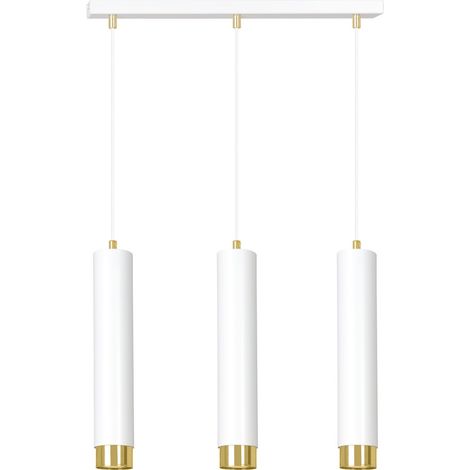 Suspension spots métal Emibig Kibo 3 blanc/or 3xGU10 (1/5)