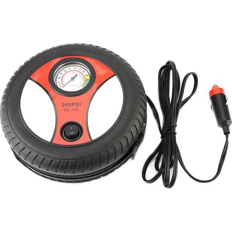 Compresseur d'air portable 12 V pour voiture, manomètre visuel de pression des pneus, gonfleur de pneus pour moto et vélo (1/5)