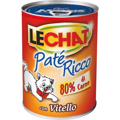 PATE' PER GATTI 'LECHAT RICCO' vitello - gr 400- 24 pezzi - MONGE