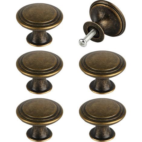 Vintage-Küchenschrankgriffe, antike Möbelknöpfe, 30 mm, runde Schubladengriffe, Küchentürgriffe für Schränke und Kommoden (1/5)