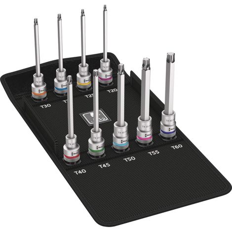Wera, 8767 C TORX HF 3 Kit Zyklop di inserti-bussola, per viti TORX, con funzione di ritegno, 9 pezzi (1/5)