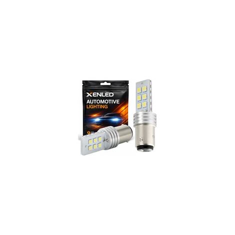 2 x Ampoules 12 LED SS HP - P21/5W - Blanc - BAY15D - 5500K 12V Double intensité (1/5)