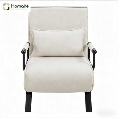 Esszimmerstuhl aus beigem und beigem Schaumstoff 65 x 75 x 78 cm HOMAIRE (1/5)