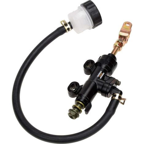 Convient pour le maître-cylindre arrière avec réservoir, compatible avec les karts Yerf GX150 150cc 3206 4206 3209, ATC-250R et les motos tout-terrain chinoises 70cc 90cc 110cc 125cc (noir). (1/3)