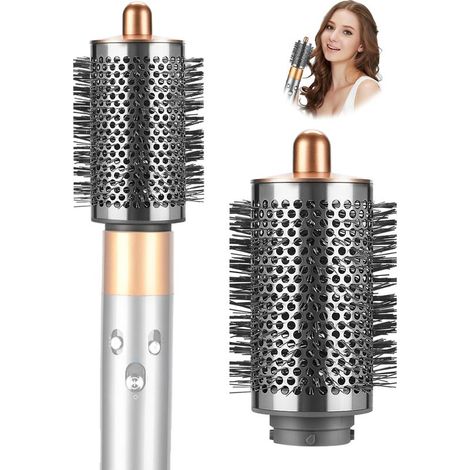 Große Volumenbürste, kompatibel mit Dyson Airwrap HS01/HS05/HS08, lange und feine Borsten für Volumen und Glättung von trockenem oder lockigem Haar, kupferfarben (1/5)