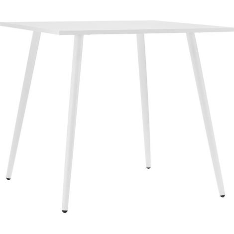 Table à manger carrée SQUARE en métal blanc - 80x80 cm (1/5)