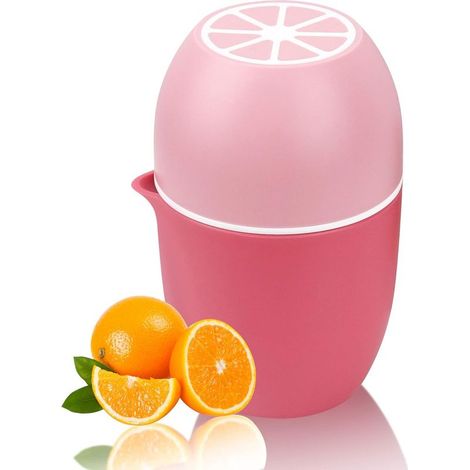 presse agrume manuel avec un design unique en forme de citron deux modes d'utilisation pour différents fruits (Rose)-Fei Yu (1/5)