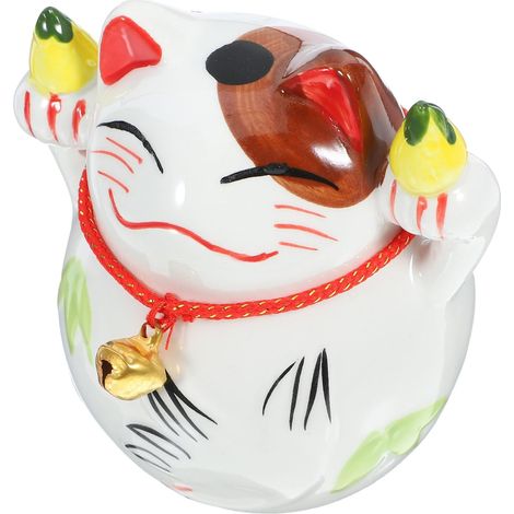 Tirelire Chat Chance Figurine Céramique Boîte à Monnaie Design Chat Original Cadeau (1/5)