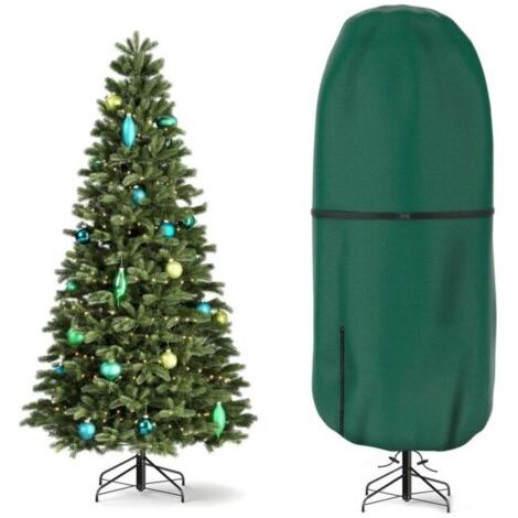 Housse verticale pour sapin de Noël, résistante aux déchirures et ajustable, 25 x 108 inch, imperméable et anti-poussière. (1/5)