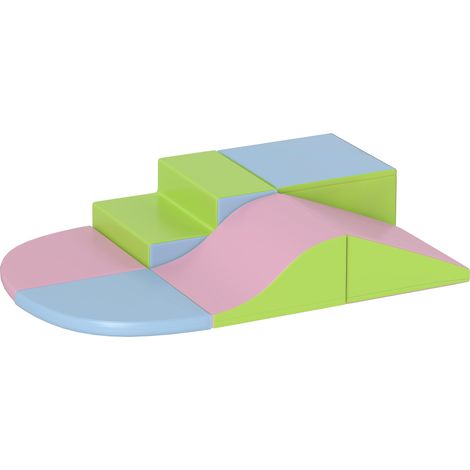 Module motricité bébé 6 pièces parcours en mousse EPE pour enfants maternelle, jeu d'éveil multicolore (1/5)