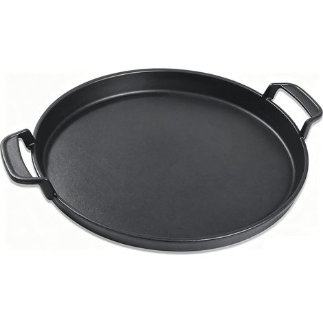 Plaque de Gril Ronde en Fonte de 30,5 cm pour barbecues à Charbon 57cm, Compatible avec Gourmet BBQ System, Noir, 30,5 cm (1/5)