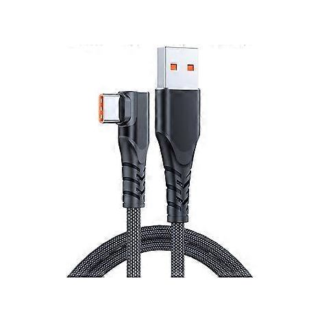 Flexibles USB-A-auf-USB-C-Kabel, 6A 66W Ladekabel für ein reibungsloses Spielerlebnis, Schwarz (Schwarz)