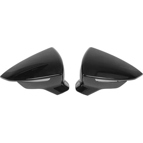 SJLERST Coque de Rétroviseur, Paire de Coques de Protection de Rétroviseur Gauche Droite de Remplacement pour SEAT Leon Mk3 5F ST FR Cupra 2013 à 2019(Noir brillant) (1/5)
